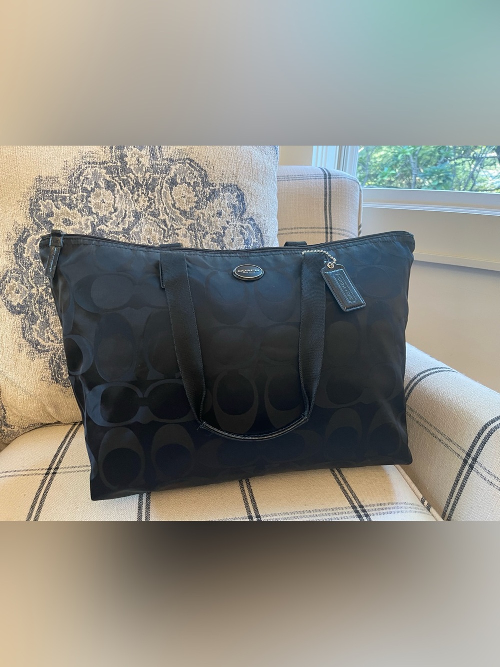 Coach weekender Black Signature Tote Bag